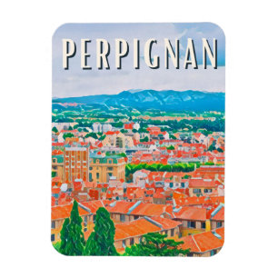 Perpignan Photo Vintage  Magnet