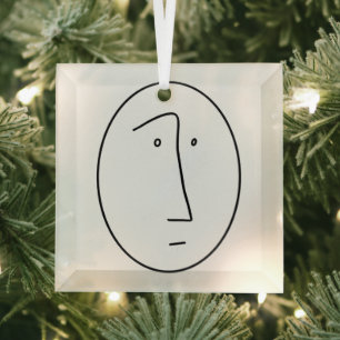 PERPLEXED Glass Ornament