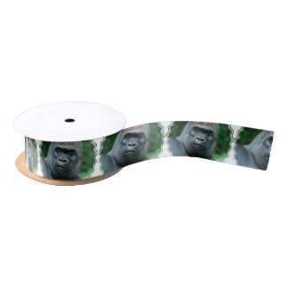 Perplexed Gorilla Satin Ribbon