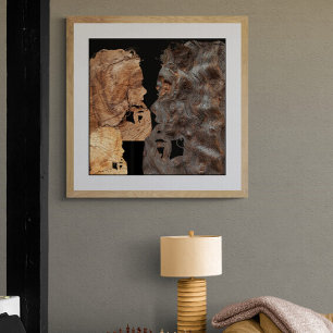 Perplexed woman profile canvas print