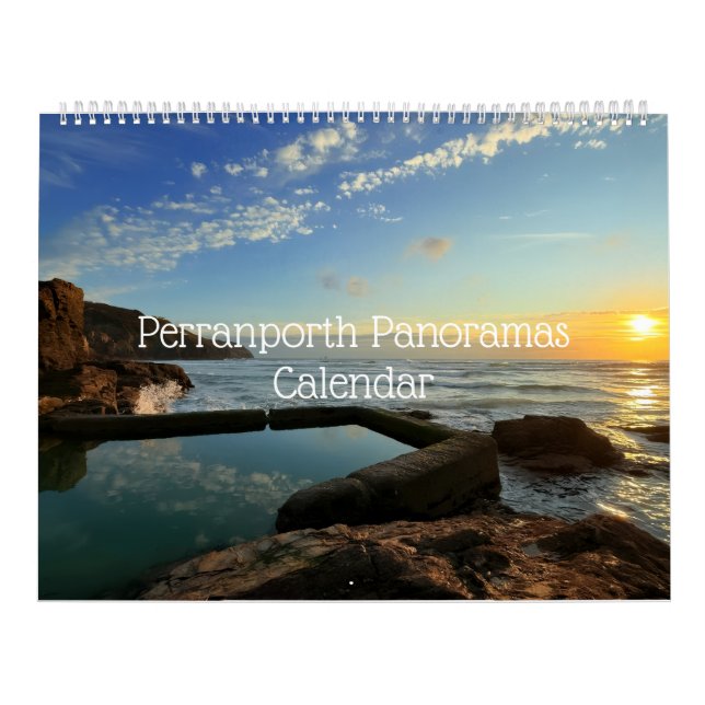 Perranporth Panoramic photos 18 month Calendar (Cover)