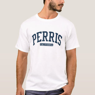 Perris California CA College University Style Navy T-Shirt