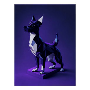Perro Low Poly Poster