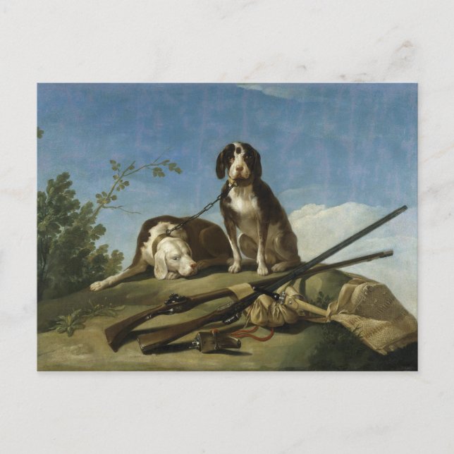 Perros en traílla Postcard (Front)