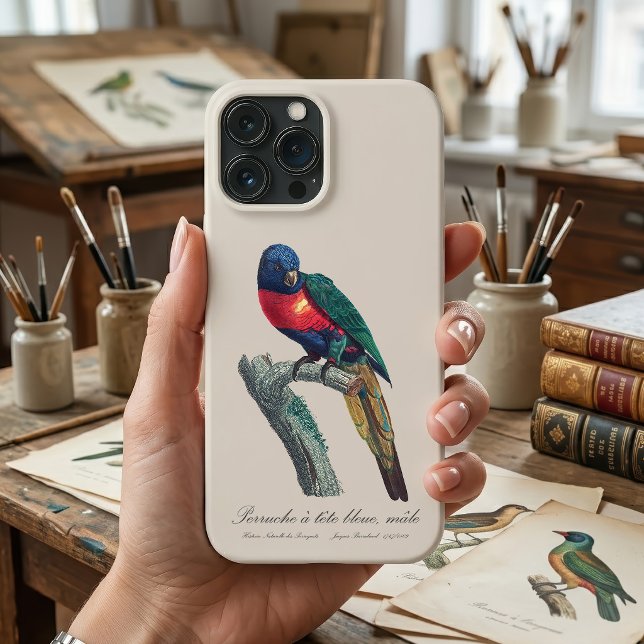 Perruche a tete bleue / Rainbow lorikeet  Case-Mate iPhone Case (Rainbow Lorikeet Male, Trichoglossus Moluccanus. iPhone Case)