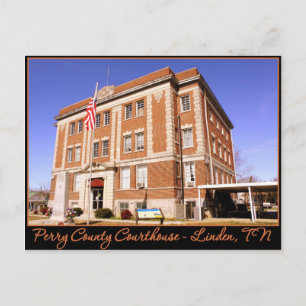 Perry County Courthouse - Linden, TN Postcard