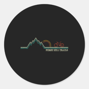 Perry Hill Waterbury, Vermont Mountain Biking Classic Round Sticker