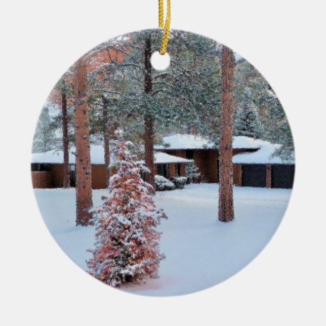 Perry Park in Winter Christmas Ornament (Front)