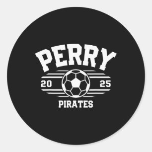 Perry Pirates Soccer Byll 2025 Classic Round Sticker