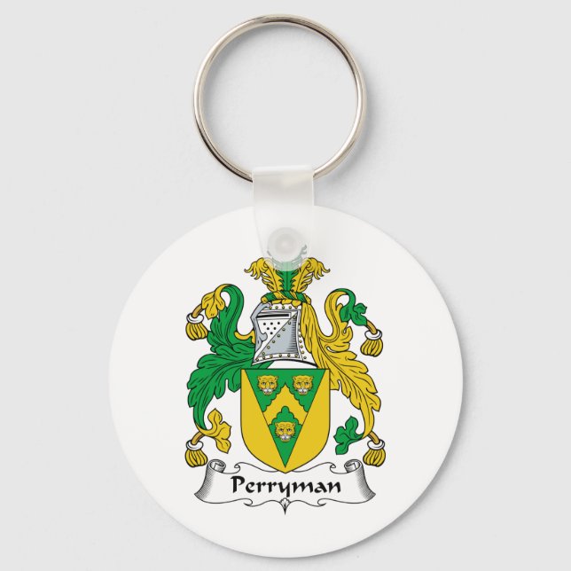 Perryman Family Crest Key Ring (Front)