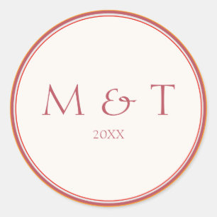 Persdonalized Rose Classic Round Sticker
