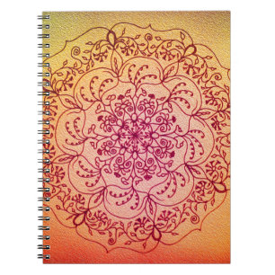 Perseid Mandala Spiral Notebook