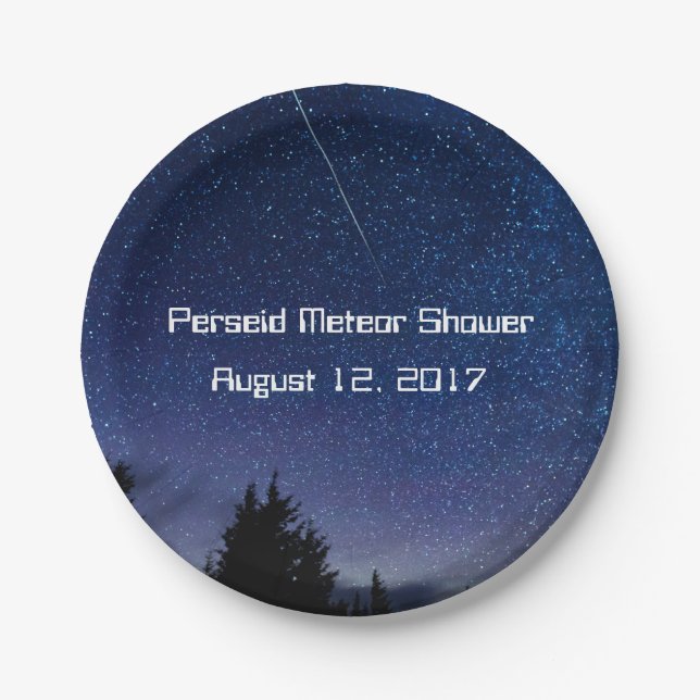 Perseid Meteor Shower 2017 Paper Plate (Front)