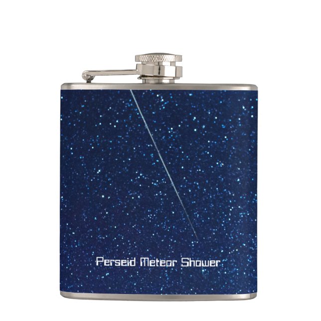 Perseid Meteor Shower Hip Flask (Front)
