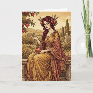 Persephone Greek Mythology Art Greeting Card
