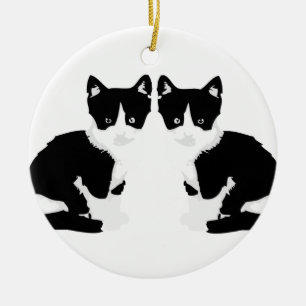 "persephone&hades" tuxedo cat ornament