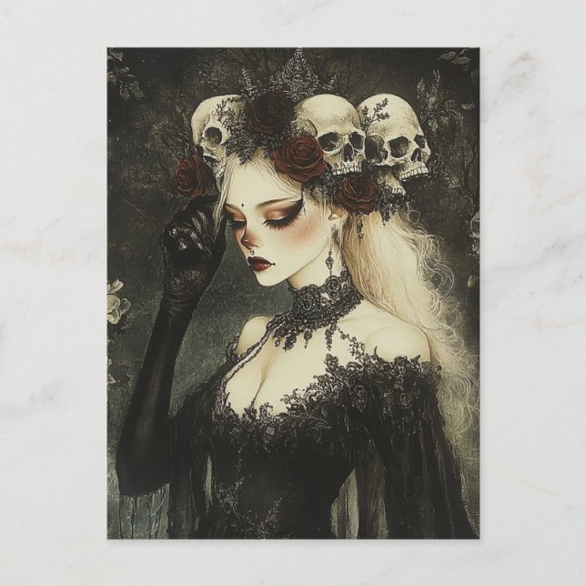 Persephone Queen of the Underworld Gothic Postcard (Front)
