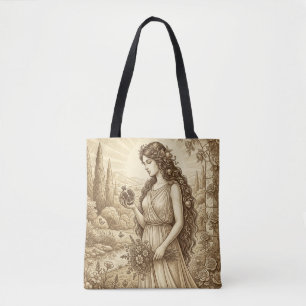 Persephone Vintage Mythology Tote Bag