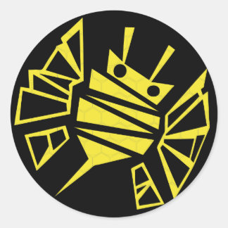 persephones bee-comb classic round sticker