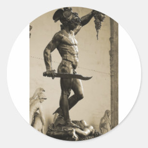 Perseus with the head of Medusa Classic Round Sticker