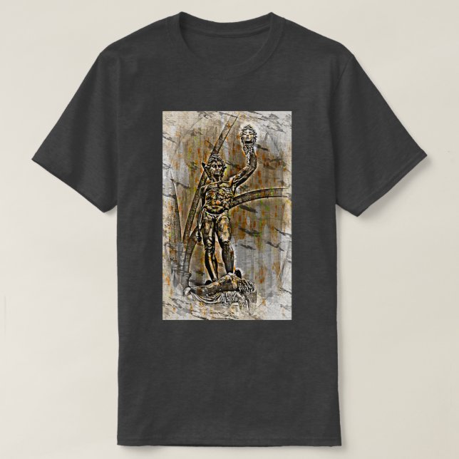 Perseus with the Head of Medusa Florence Italy T-Shirt (Design Front)