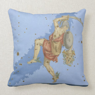 Perseus with the head of Medusa, from 'Uranometria Cushion