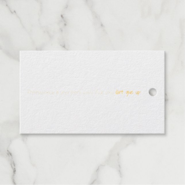 Perseverance Foil Gift Tag (Front (Horizontal))