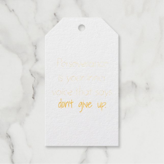 Perseverance Foil Gift Tag (Front)