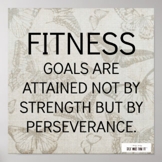 Perseverance for Fitness Success Poster
