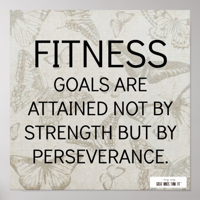 Perseverance for Fitness Success Poster (Front)