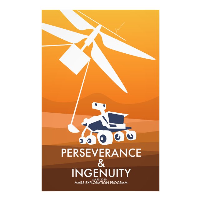 Perseverance & Ingenuity Mars 2020 Photo Print (Front)