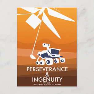Perseverance & Ingenuity Mars 2020 Postcard