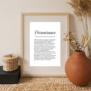 PERSEVERANCE Inspirational Motivational Wall Art