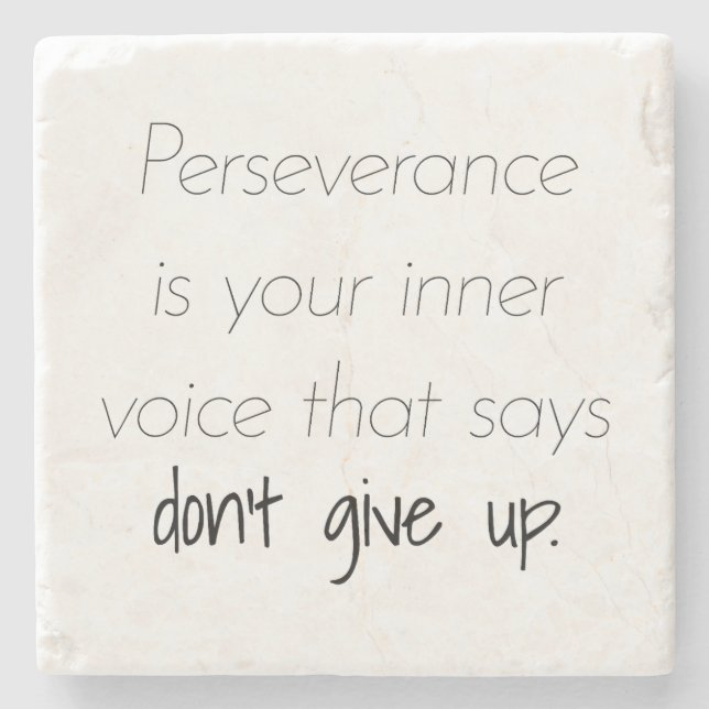 Perseverance Marble Stone Coaster (Front)