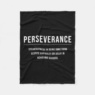 Perseverance Motivational Entrepreneur Slogan Quot Fleece Blanket