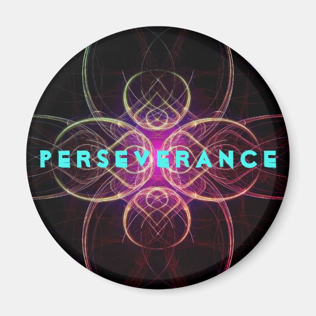 Perseverance Purple Fantasy Medallion Magnet (Front)