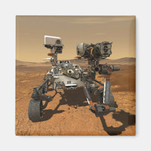 Perseverance Rover Operating On Surface Of Mars. Magnet