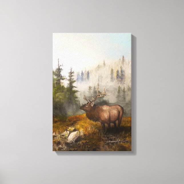 "Perseverance The Elk" 12"x18" [brighter/smaller] Canvas Print (Front)