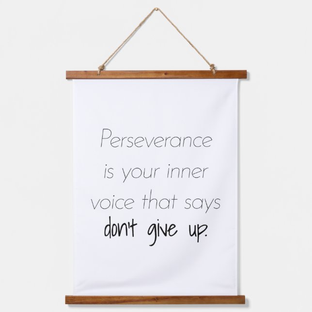 Perseverance Wood Topped Wall Tapestry (Front)