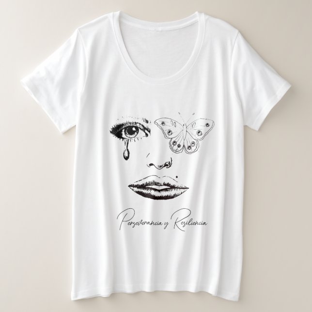 Perseverancia y Resiliencia Plus Size T-Shirt (Design Front)