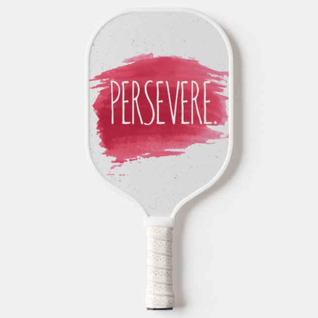PERSEVERE Text On Red Paint  Pickleball Paddle (Front)