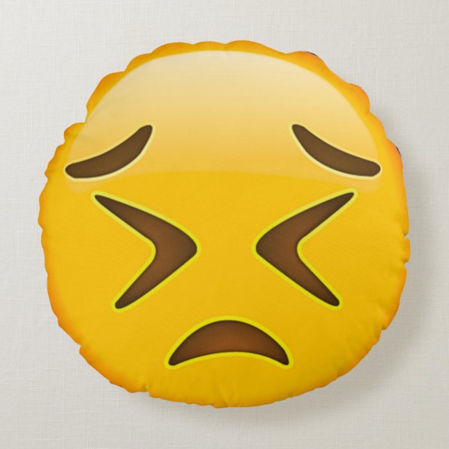 Persevering Emoji Round Cushion (Front)