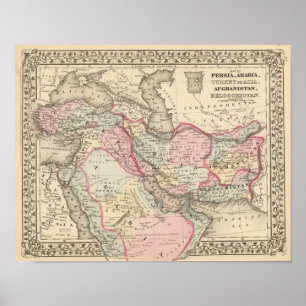 Persia, Arabia, Turkey, Afghanistan, Beloochistan Poster