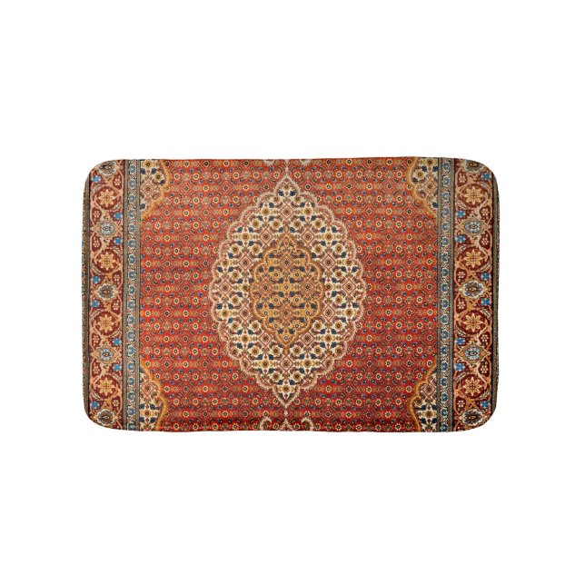 Persia Red Blue Orange Yellow  Bath Mat (Front)
