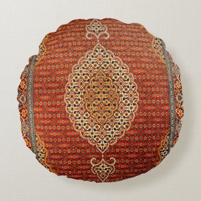 Persia Red Blue Orange Yellow  Round Cushion (Front)