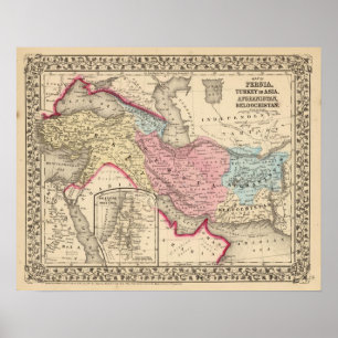 Persia, Turkey, Afghanistan, Beloochistan Poster