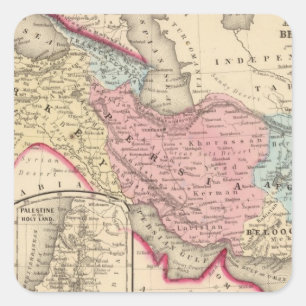 Persia, Turkey, Afghanistan, Beloochistan Square Sticker