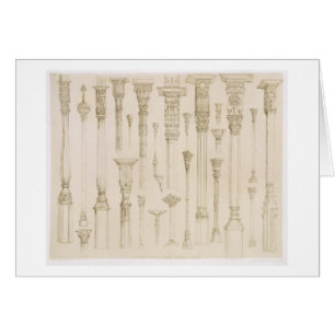 Persian and Turkish wooden column designs, from 'A