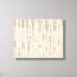 Persian and Turkish wooden column designs, from 'A Canvas Print