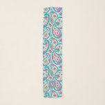 Persian  Boteh Paisley Pattern Monogram Long Scarf<br><div class="desc">Beautiful Persian Boteh Paisley pattern on customisable Long Oblong Rectangle Chiffon Scarf (10" x 45") with monogram on grey round shape. Matching luggage,  luggage tag,  passport holder,  pocket journal,  spiral notebook,  keychain and more...  Don't forget the whole collection of vintage floral patterns with monogram.</div>